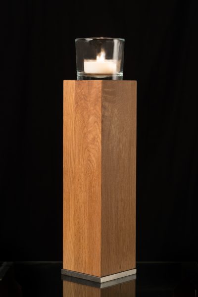 Kerzenstaender mit Glas